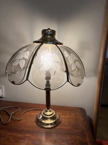 Vintage brass table lamp 50cm - table,