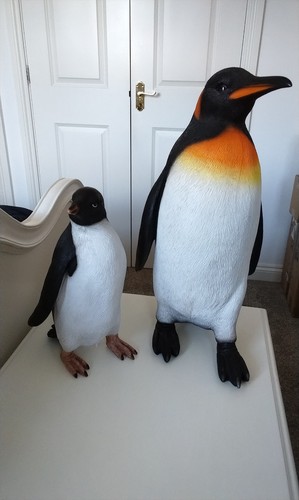 Large resin emperor penguin - resin,