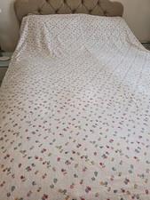 Vintage Brush Cotton Single Flannelette sheet retro Floral 170 X 235 Cm.