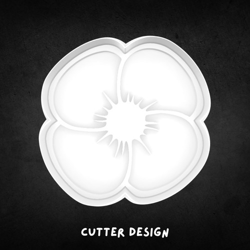 Poppy cookie cutter and - poppy,