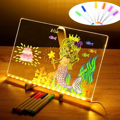 Led note board with - board, night
