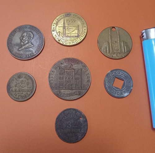 Vintage coin tokens - 7,