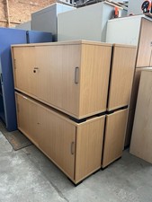 Sliding Filing Cabinets 2 Door with Lock and Adjustable Shelves Office Furniture