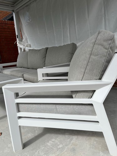 Aluminium outdoor sofa set - aluminium,