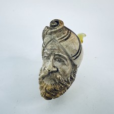 Vintage Head of Sultan Carved meerschaum Tobacco Smoking estate pipe