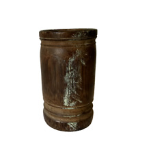 Small Chinese Bamboo Brush Pot, 11cm High, 6cm diameter base.