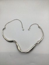 Hagit Gorali Sterling Silver Modernist Necklace Signed “HG Israel”