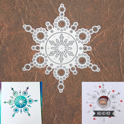 Cutout dots snowflake solid - dots,