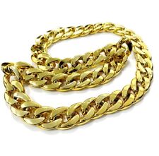 Chunky Gold Chain Necklace Blind Gangster Hip Hop Fancy Dress Costume Rapper UK