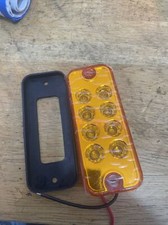 2x Led Amber Side Marker Lights Reflector For Trailer Truck With Bracket