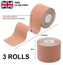 3 Rolls 5cm x 5m Kinesiology Tape KT Muscle Strain Injury Support Physio Sports