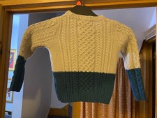 Minoti Boys jumper Ivory/Green age 3-4 years