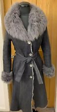 Hyde London real sheepskin fur Toscana leather coat shearling UK8-10 EU34 US4