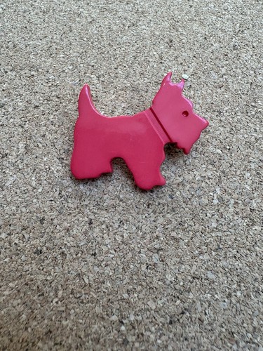 Scottie dog red plastic - dog,