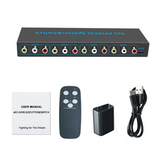 New 4 In 3 Out AV Switch RCA