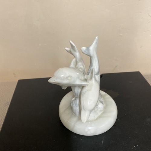 Pair dolfins carved on - pair, of
