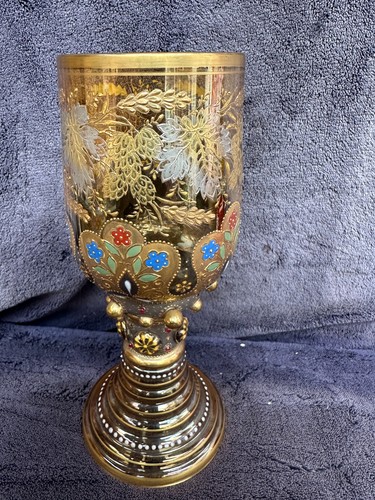 Antique 20cm bohemian goblet - 20cm,