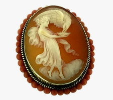 Antique silver Coral Cameo