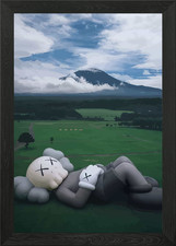 Kaws Figure at Mountain Framed