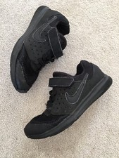 Girls Boys Childs Nike Revolution 4 Black Trainers Shoes Size UK 12 EU 30