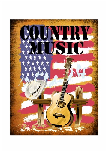 Country music retro style - country,