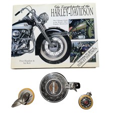Vintage 90s 00s Harley Davidson Franklin Mint Memorabilia, Pocket Watch Tankard 