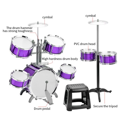 Kids junior drum set drums - kids,