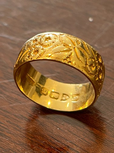 Heavy edwardian 18ct gold - heavy,