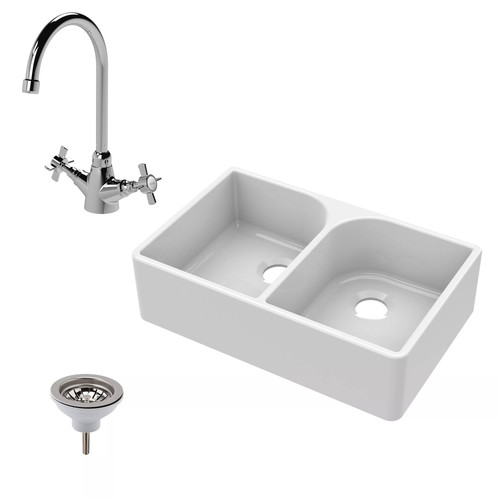 Traditional fireclay kitchen - traditional,