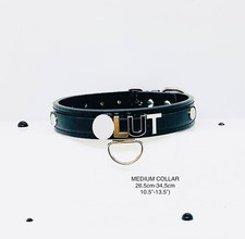 Bdsm collar black custom slave