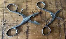 Buttonhole tailoring x2 antique, Taylor Eye Witness, Sheffield, original 2 sizes