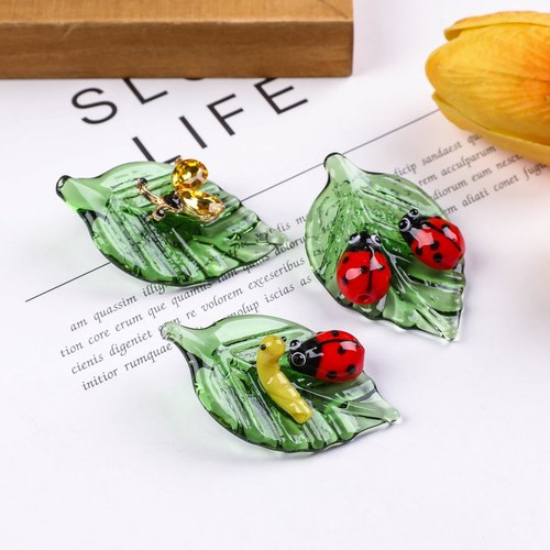 Mini glass leaf - leaf, with