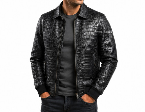 Men black crocodile - men's,