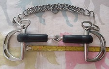5 1/2" Slotted Kimblewick Jointed Rubber Covered Horse Bit. Excellent.