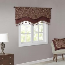 Burgundy Bead Trim Window