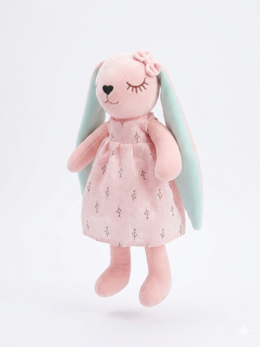 Pink plush bunny doll - bunny, easter