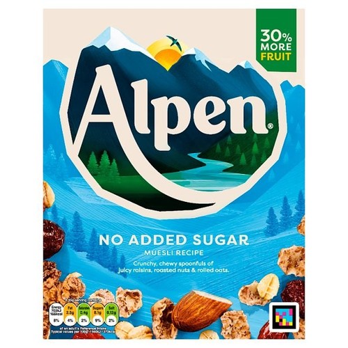 Alpen added sugar - 6x, no
