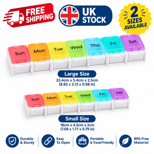 Pill organiser day weekly - 7, day,