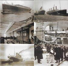 6x RMS Titanic Postcards