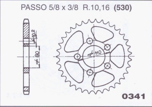 Crown rear sprocket for - -,