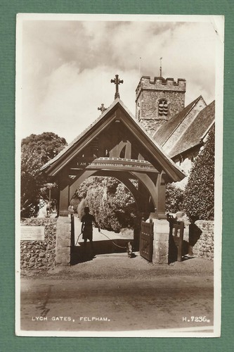 1953 postcard lych gates - postcard,