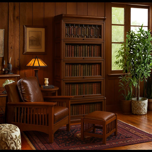 Mission style oak barrister - mission,