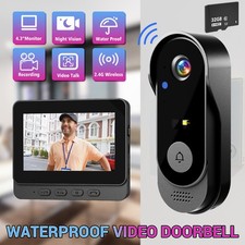 Wireless Video Doorbell Camera Phone Intercom System with Monitor Doorbell