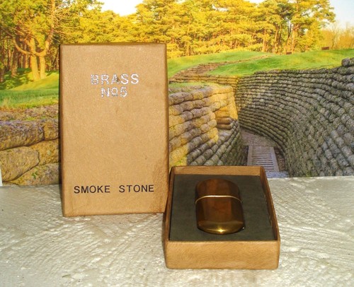 Vintage brass smoke stone - brass, 5