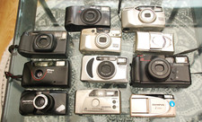 FILM CAMERAS JOB LOT X11 SPARES OR REPAIRS FAULTY OLYMPUS NIKON PENTAX MINOX