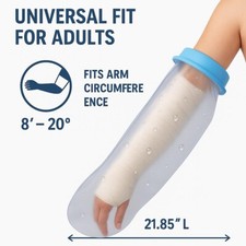 Waterproof Arm Cast Cover for Shower | Reusable Silicone Adult Arm Protector