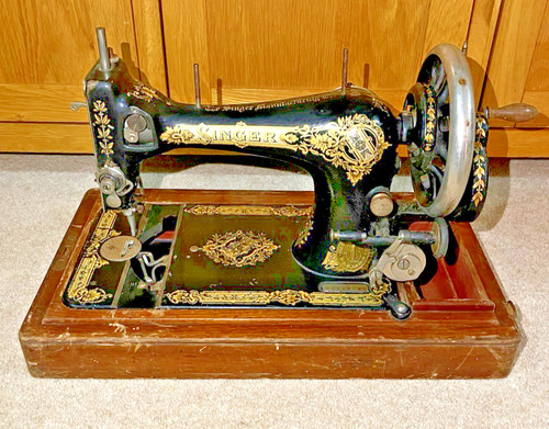 Antique singer hand crank - singer,