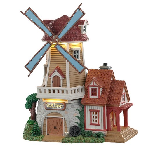 Lemax olde stone mill - stone, mill,