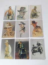 Indiana Jones Masterpieces foil art  Card Set 1-9 By Drew Struzan 