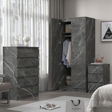 Grey Marble Effect 3PC Set - 2
